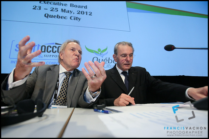 Denis Oswald and Jacques Rogge