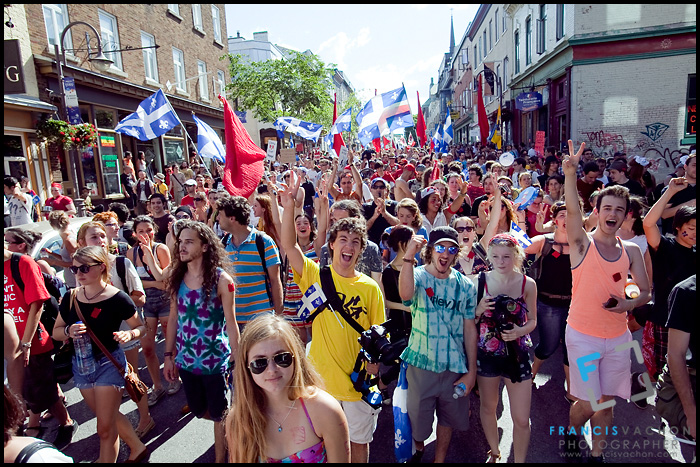 Manif étudiante du 22 juin à Québec