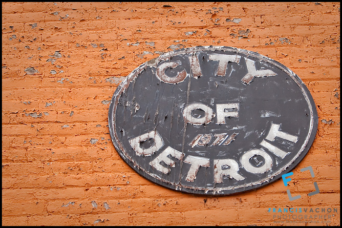 Decaying 1971 City of Detroit crest