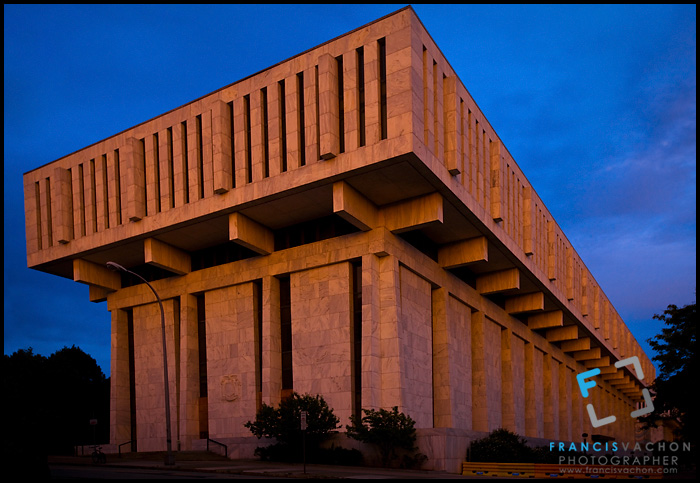 Brutalist architecture of the Empire State Plaza in Albany, NY