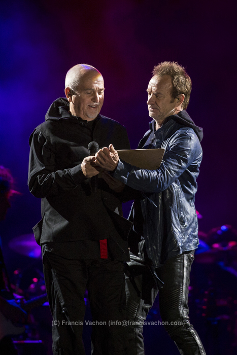 Sting et Peter Gabriel participent au spectacle d'ouverture du Festival d'été de Québec le 7 juillet 2016. Photo Francis Vachon pour Le Devoir.