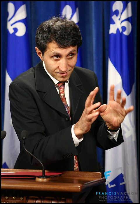 Quebec Solidaire co-leader Amir Khadir